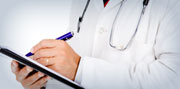Doctor with clipboard